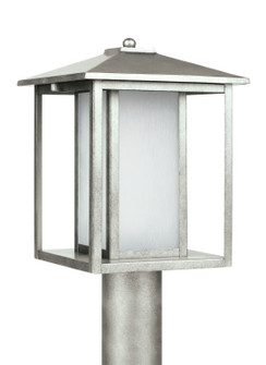Hunnington One Light Outdoor Post Lantern in Weathered Pewter (1|8912957)