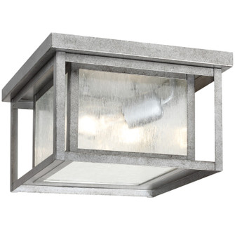 Hunnington Two Light Outdoor Flush Mount in Weathered Pewter (1|7802757)