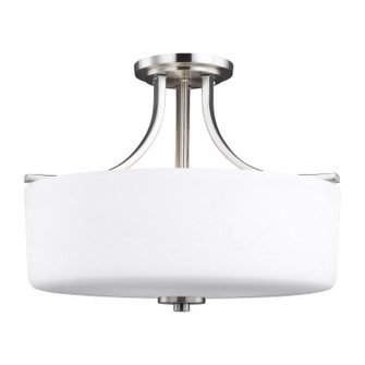 Canfield Three Light Semi-Flush Mount in Brushed Nickel (1|7728803EN3962)