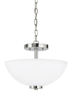 Oslo Two Light Semi-Flush Convertible Pendant in Chrome (1|7716005)