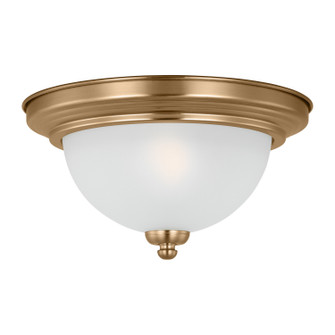 Geary One Light Flush Mount in Satin Brass (1|77063848)