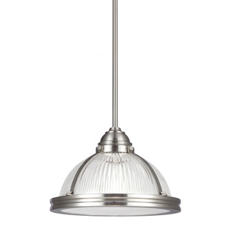 Pratt Street Prismatic One Light Pendant in Brushed Nickel (1|65060962)
