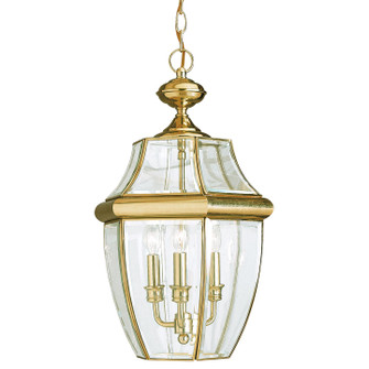 Lancaster Three Light Outdoor Pendant in Polished Brass (1|603902)