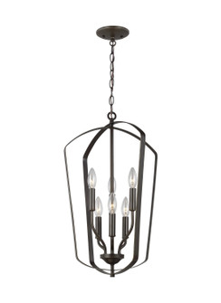 Romee Six Light Hall / Foyer Pendant in Bronze (1|5134906710)