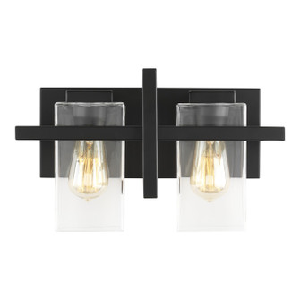 Mitte Two Light Wall / Bath in Midnight Black (1|4441502112)