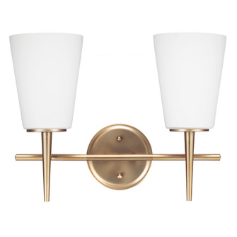 Driscoll Two Light Wall / Bath in Satin Brass (1|4440402848)
