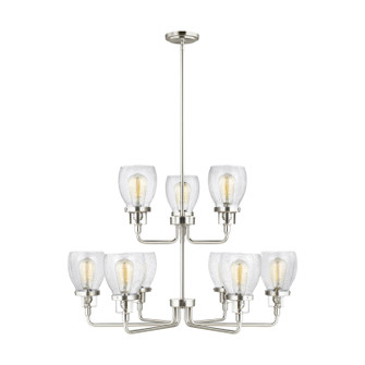 Belton Nine Light Chandelier in Brushed Nickel (1|3214509962)