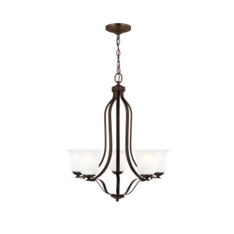Emmons Five Light Chandelier in Bronze (1|3139005710)