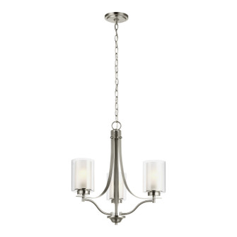 Elmwood Park Three Light Chandelier in Brushed Nickel (1|3137303962)