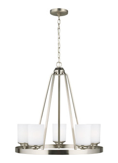 Kemal Five Light Chandelier in Brushed Nickel (1|3130705EN3962)