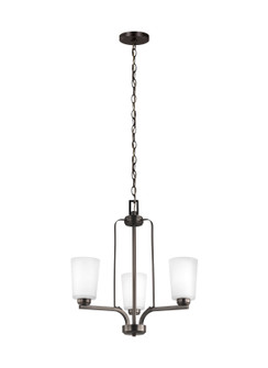 Franport Three Light Chandelier in Bronze (1|3128903EN3710)