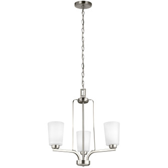 Franport Three Light Chandelier in Brushed Nickel (1|3128903962)