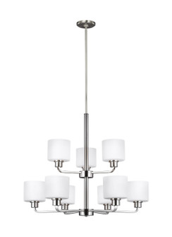 Canfield Nine Light Chandelier in Brushed Nickel (1|3128809EN3962)