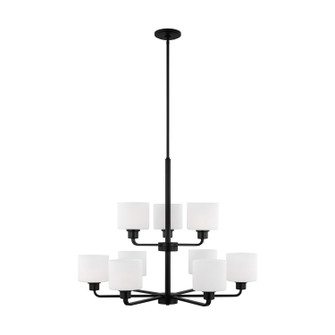 Canfield Nine Light Chandelier in Midnight Black (1|3128809EN3112)