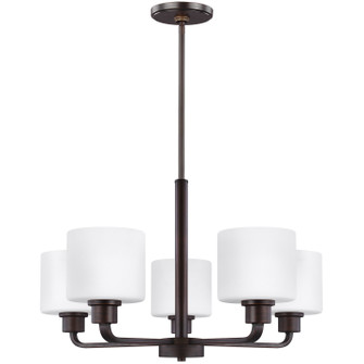 Canfield Five Light Chandelier in Bronze (1|3128805EN3710)