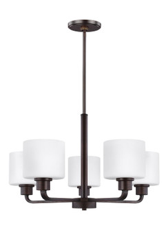 Canfield Five Light Chandelier in Bronze (1|3128805EN3710)