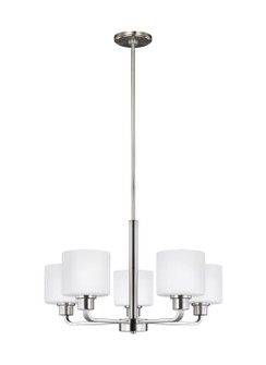Canfield Five Light Chandelier in Brushed Nickel (1|3128805962)