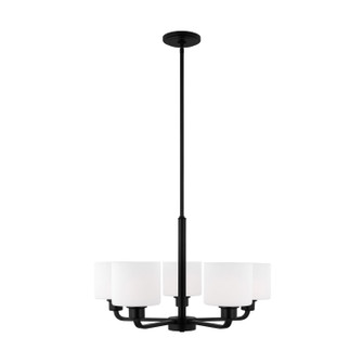 Canfield Five Light Chandelier in Midnight Black (1|3128805112)