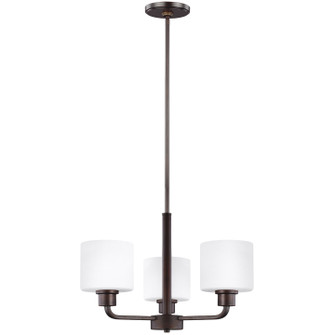 Canfield Three Light Chandelier in Bronze (1|3128803EN3710)