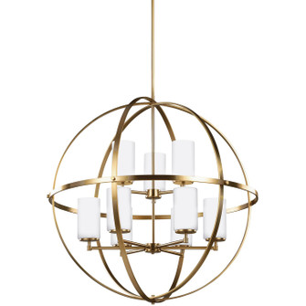 Alturas Nine Light Chandelier in Satin Brass (1|3124609EN3848)