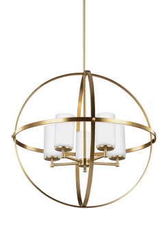 Alturas Five Light Chandelier in Satin Brass (1|3124605EN3848)