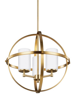 Alturas Three Light Chandelier in Satin Brass (1|3124603EN3848)