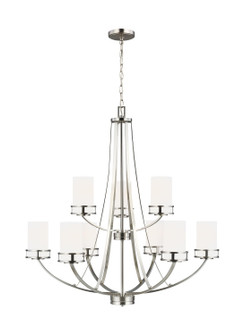 Robie Nine Light Chandelier in Brushed Nickel (1|3121609EN3962)