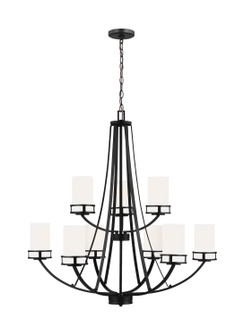 Robie Nine Light Chandelier in Midnight Black (1|3121609EN3112)