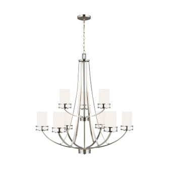 Robie Nine Light Chandelier in Brushed Nickel (1|3121609962)