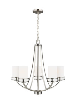 Robie Five Light Chandelier in Brushed Nickel (1|3121605EN3962)