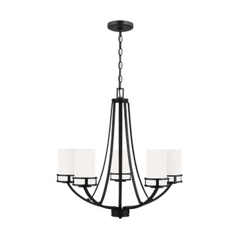 Robie Five Light Chandelier in Midnight Black (1|3121605112)
