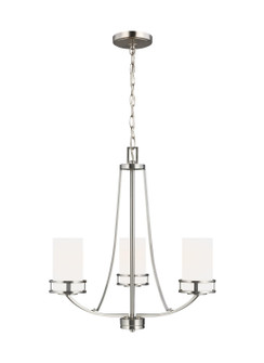 Robie Three Light Chandelier in Brushed Nickel (1|3121603EN3962)