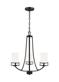 Robie Three Light Chandelier in Midnight Black (1|3121603EN3112)
