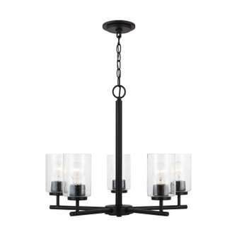 Oslo Five Light Chandelier in Midnight Black (1|31171112)