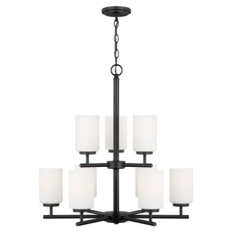 Oslo Nine Light Chandelier in Midnight Black (1|31162EN3112)