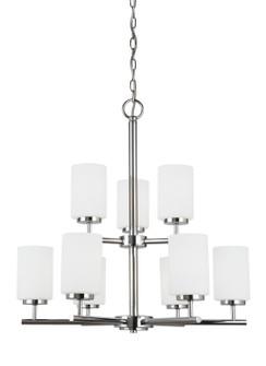 Oslo Nine Light Chandelier in Chrome (1|3116205)