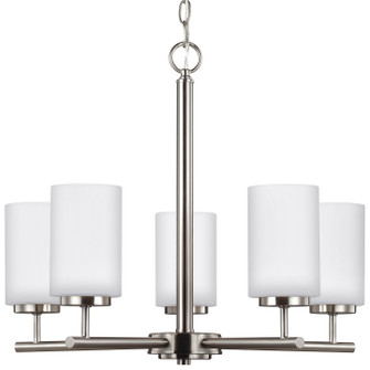 Oslo Five Light Chandelier in Brushed Nickel (1|31161EN3962)