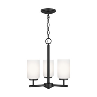 Oslo Three Light Chandelier in Midnight Black (1|31160EN3112)