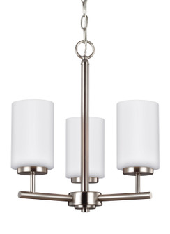 Oslo Three Light Chandelier in Brushed Nickel (1|31160962)