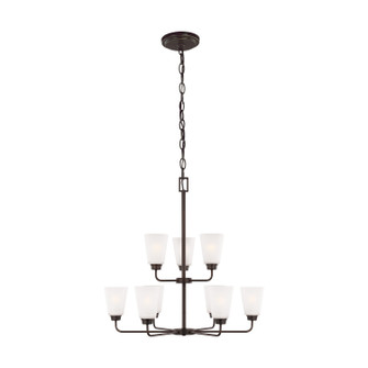 Kerrville Nine Light Chandelier in Bronze (1|3115209710)