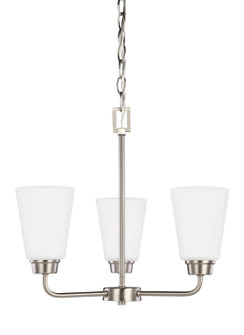 Kerrville Three Light Chandelier in Brushed Nickel (1|3115203EN3962)