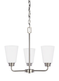 Kerrville Three Light Chandelier in Brushed Nickel (1|3115203962)