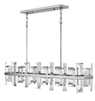 Odette LED Linear Chandelier in Polished Nickel (138|FR39216PNI)