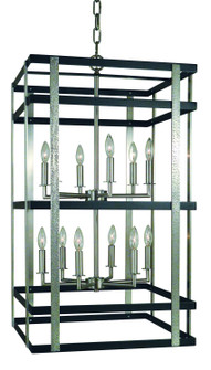 Montreaux 12 Light Chandelier in Brushed Nickel with Matte Black Accents (8|L1032BNMBLACK)