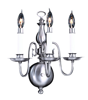 Jamestown Three Light Wall Sconce in Satin Pewter (8|9123SP)