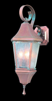 Normandy Three Light Exterior Wall Mount in Raw Copper with Rain Glass (8|8740RCR)