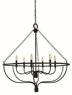 West Town Six Light Chandelier in Brushed Brass (8|5686BR)