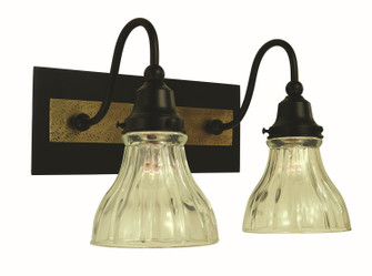 Houghton Two Light Wall Sconce in Matte Black/Antique Brass (8|5612MBLACKAB)