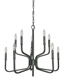 Heidleberg Ten Light Chandelier in Satin Pewter (8|5480SP)