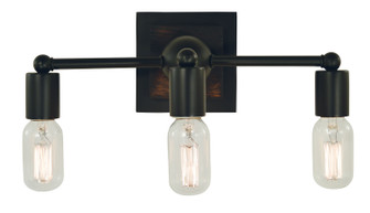 Modern Farmhouse Three Light Wall Sconce in Matte Black (8|5403MBLACK)